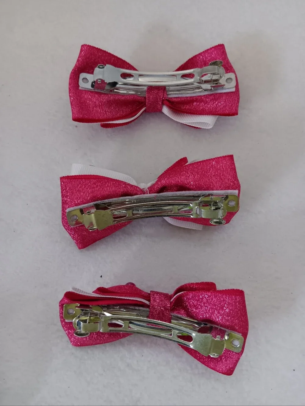 Sparkle Pink Kids Bow Clips - Brand